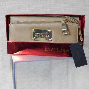 BEBE TAUPE NORA WALLET CLUTCH BY LOS ANGELES